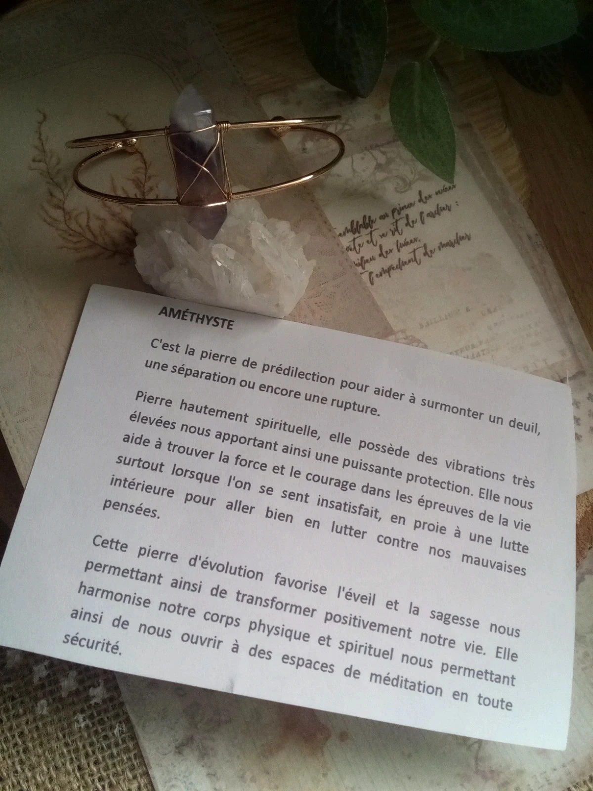 Armband met natuurlijke amethist – photo 2